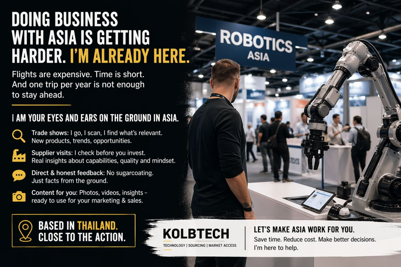 Kolb Tech at a robotics trade show in Asia